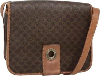 Celine Pre-owned Cross Body Bags, female, Brown, Size: ONE SIZE Pre-owned Vintage macadam shoulder bag