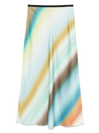 Paul Smith Watercolour-Effect Midi Skirt