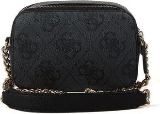 Guess Womens Crossbody Bag Coal Logo Polyurethane - Crossbody-Bags