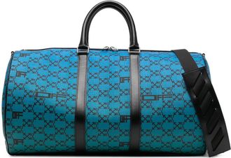 Off-white Arrows-motif leather duffle bag - men - Calf Leather - OS - Blue