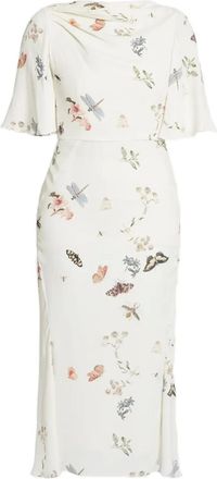 Erdem Abito midi con stampa - Toni neutri