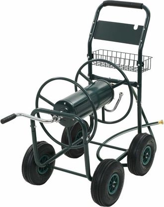 vidaXL Vidaxl - Carrito De Manguera Para Jard&iacute;n Conector De 1/2 Acero 75 M