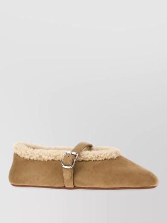 Alaia suede leather slippers