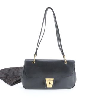 Gucci Black Leather Handbag Shoulder Bag Tote Bag (Pre-Owned)