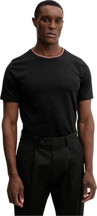 Paul Smith Ribbed Crew Neck T-Shirt - Heren - T-shirts - Zwart - M - Katoen - Tops