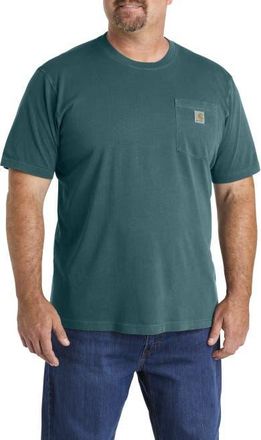 Carhartt Work in Progress Big & Tall Workwear Pocket Tee in Greenstone at Nordstrom, Size 4X Big