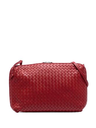 Bottega Veneta 2012-2025 Large Nappa Intrecciato Nodini crossbody bag - Red