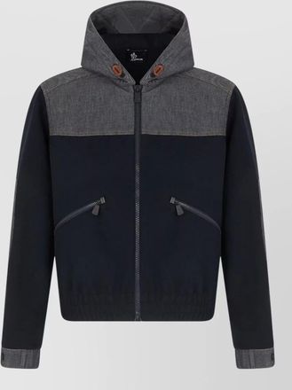 Moncler hooded jacket adjustable hem zip pockets