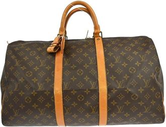 Louis Vuitton Pre-owned Weekend Bags, female, Brown, Size: ONE SIZE Pre-owned Keepall 55 Travel Bag