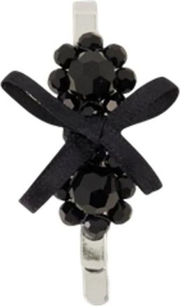 Simone Rocha Strik Bloem Haarklemmen - Kristal Zwart - Dames - Haaraccessoires - Zwart - ONE Size - Accessoires