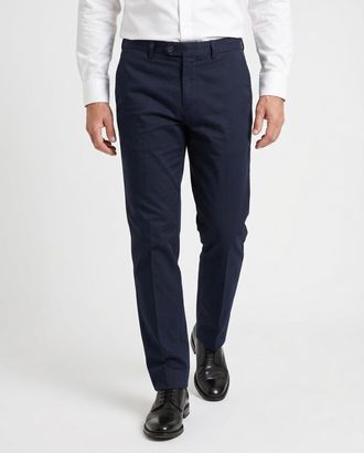 Brunello Cucinelli Linen-Cotton Tailored Trousers - Navy