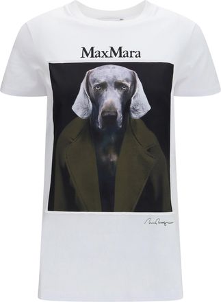 Max Mara Wegman Graphic Print T-Shirt - White