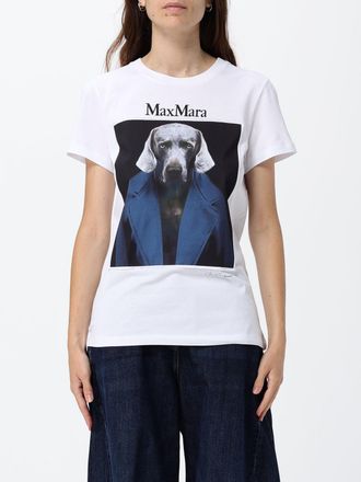 Max Mara T-shirt slim fit in cotone con stampa grafica e logo a contrasto