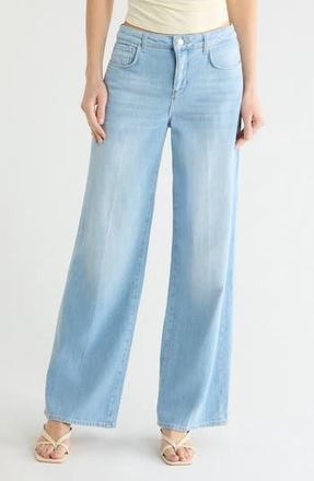 L'agence Alicent High Waist Wide Leg Jeans in Essex at Nordstrom Rack, Size 25
