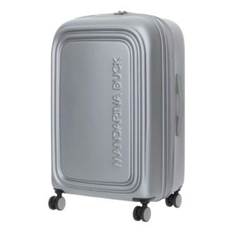 Mandarina Duck Cabin Bags, unisex, Gray, Size: ONE SIZE Expandable Medium Hardside Trolley Silver