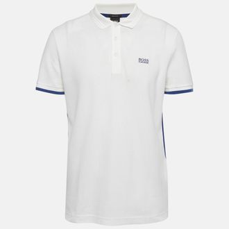 HUGO BOSS Boss By Hugo Boss White Cotton Pique Polo T-Shirt