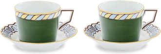 Ginori 1735 el Viaje de Neptuno - Luna Set 2 Tazas Con Plato Té pz 4