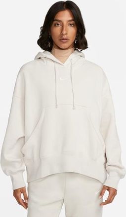 Nike Womens PHNX Fleece OS Pullover Hoodie - Tan/Sail Size XS