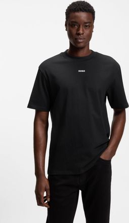 HUGO BOSS T-Shirt HUGO, Herren, Gr. XXL, schwarz001, Single Jersey, Obermaterial: 100% Baumwolle, unifarben, relaxed fit normal, Rundhals, abgesteppte Kante, Sh