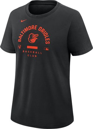 Nike Baltimore Orioles Authentic Collection Early Work Nike Womens Dri-FIT MLB T-Shirt in Black | 03N800AOLE-HXK