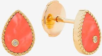 Yvonne Léon Ohrstecker aus Gelbgold und Diamant Baby Poire