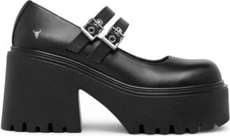 Windsor Smith Leather Boots Chunky Platform Heel Buckle Shoes