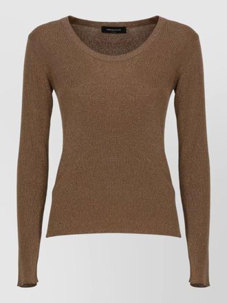 Fabiana Filippi ribbed metallic viscose crewneck knitwear sweater