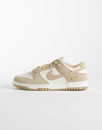 Nike Dunk Low - Sneakers bianche e beige-Bianco