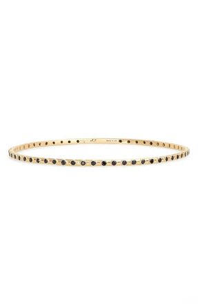 Armenta Sueno Black Sapphire Eternity Bangle in Yellow Gold at Nordstrom, Size Medium
