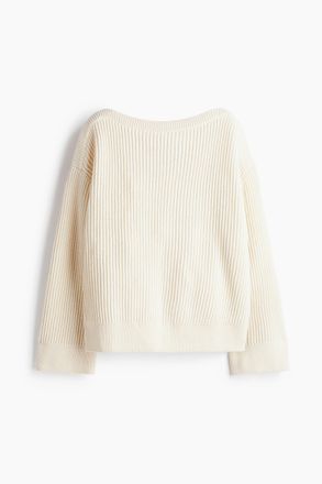 H&M Oversized Pullover aus Wollgemisch - Beige