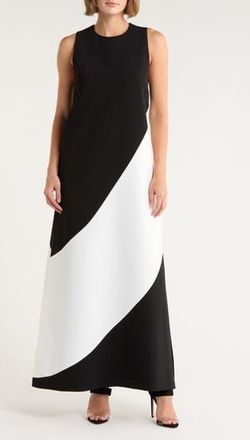 Alice & Olivia Kate Sleeveless Dress in Black/Off White at Nordstrom Rack, Size 0