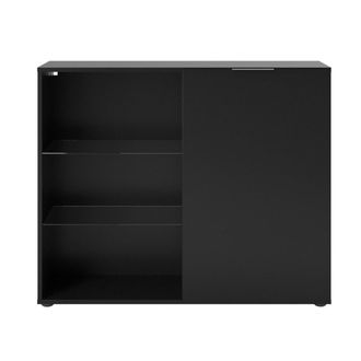 Calicosy C&oacute;moda 1 puerta 3 estantes negra - L99 cm