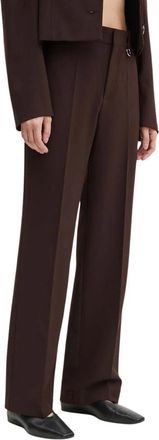 &Aacute;eron Wijde broek - Dames - Wijde Broeken - Bruin - S - Polyester - Broeken
