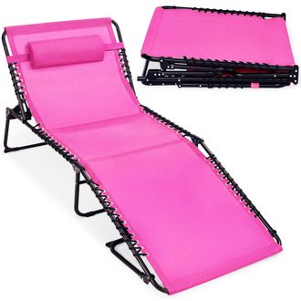 Best Choice Products Extra Wide Patio Chaise Lounge Chair, Portable Folding Recliner w/ 8 Positions