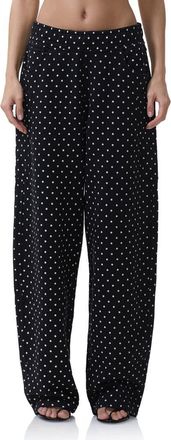 AFRM Ryan Cotton Barrel Sweatpants in Noir Micro Dot at Nordstrom, Size X-Small