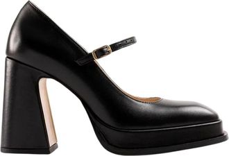 Souliers Martinez Casilda Mary Jane Pomp - Dames - Pumps - Zwart - 40 EU - Leer - Schoenen
