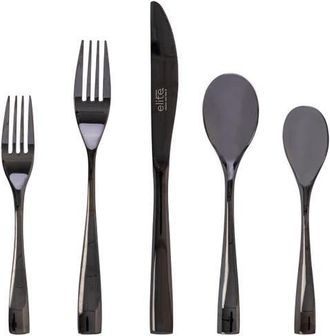 Gibson Home Holland Road 20 Piece Black Stainless Steel Flatware Set at Nordstrom