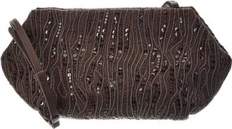 Brunello Cucinelli Canvas & Leather Shoulder Bag