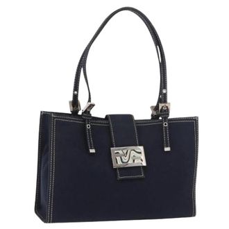 Fendi Pre-owned Vintage Canvas Tote Bag - Dames - Vintage Handtas - Blauw - ONE Size - Vintage