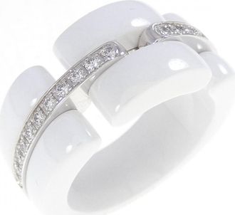 Chanel White Gold (18K) Ceramic Band Ring (Pre-Owned)