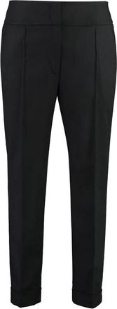 PESERICO Cotton Blend Chino Broek - Dames - Slim Fit Broeken - Zwart - L - Katoen - Broeken