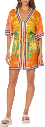 Maaji Cosmic Tropic Cover-Up Dress in Open Pink at Nordstrom, Size Medium