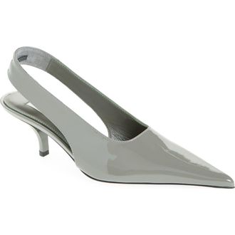 Toteme Classic Kitten Heel Slingback Pump in Grey at Nordstrom, Size 12Us