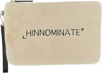Hinnominate Logo-Detailed Clutch - White