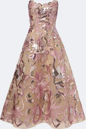 Elie Saab Embellished tulle bustier dress
