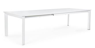 Konte Design Mesa extensible de aluminio blanco 200&times;110 cm - 300&times;110 cm