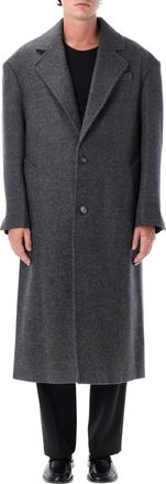 Ami Notched-Lapel Monobreast Overcoat