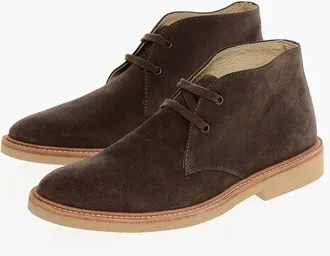 Corneliani Solid Color Suede Desert Boots size 39
