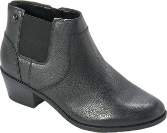 Vionic Finn Boots Womens Black Leather Round Toe Ankle Bootie ZAP2542