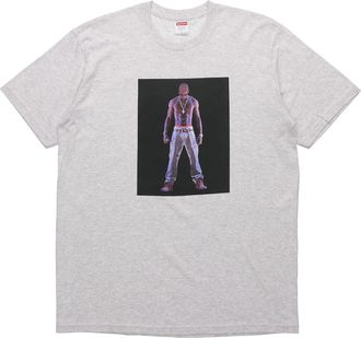 SUPREME SS20 Week 1 Tupac Hologram Tee Virtual Characters Short Sleeve Unisex Gray SUP-SS20-271